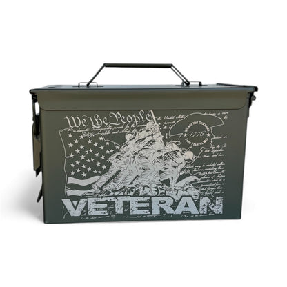 Veteran We The People Engraved Ammo Box .50 CAL