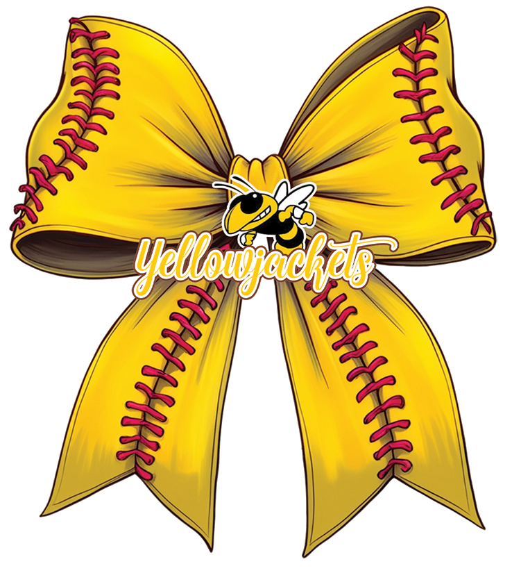 Yellowjackets Softball Coquette Bow UV DTF Sticker