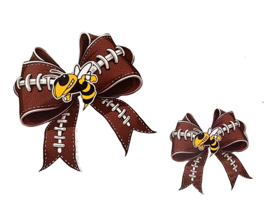 Yellowjackets Football Coquette Bow UV DTF Sticker