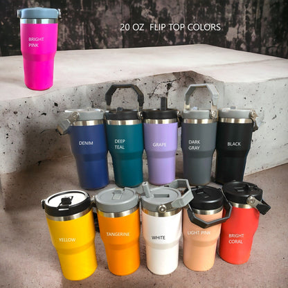 20 oz flip top lid Shark themed tumbler, gift for her, gift for him, coffee tumbler, free personalization, engraved tumbler gift