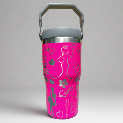 20 oz flip top lid In My Pageant Era themed tumbler, gift for her, gift for him, coffee tumbler, free personalization, engraved tumbler gift