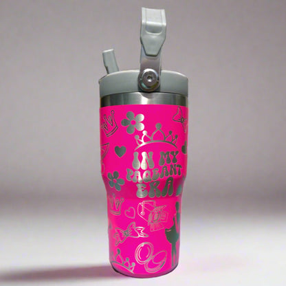 20 oz flip top lid In My Pageant Era themed tumbler, gift for her, gift for him, coffee tumbler, free personalization, engraved tumbler gift