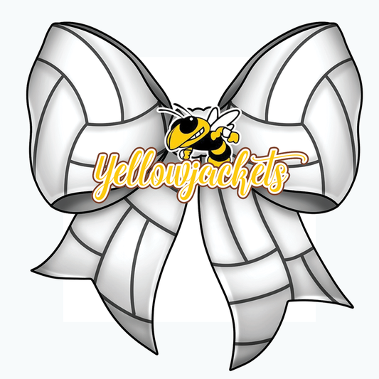 Yellowjackets Volleyball Coquette Bow UV DTF Sticker